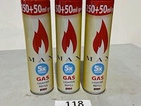 3x max gasvulling aansteker 3x300ml - afbeelding 1 van  3