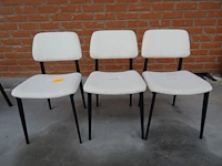3x metaal/stoffen stoel - afbeelding 1 van  3