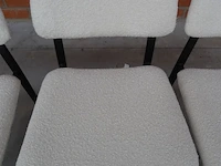 3x metaal/stoffen stoel - afbeelding 3 van  3