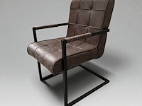 3x microfiber stoel antraciet - afbeelding 1 van  1