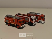 3x miniatuur brandweerwagen - afbeelding 1 van  2