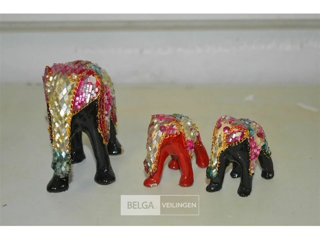 3x olifanten aziatische look - afbeelding 4 van  5