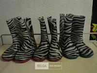 3x paar regenlaarsjes zebra mt 27 en 28 - afbeelding 1 van  3