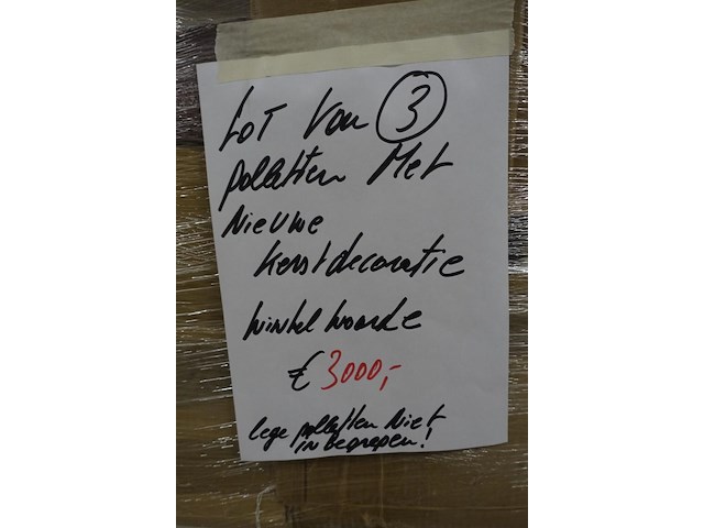 3x pallet kerstdecoratie - afbeelding 3 van  3