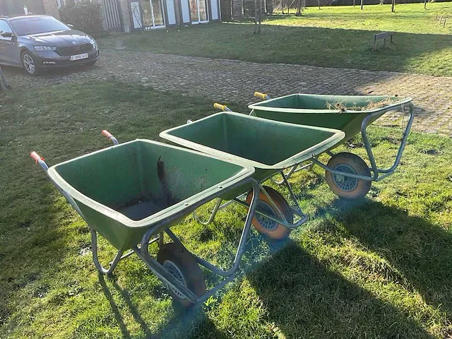 3x polyester kruiwagen(160l) - afbeelding 1 van  6