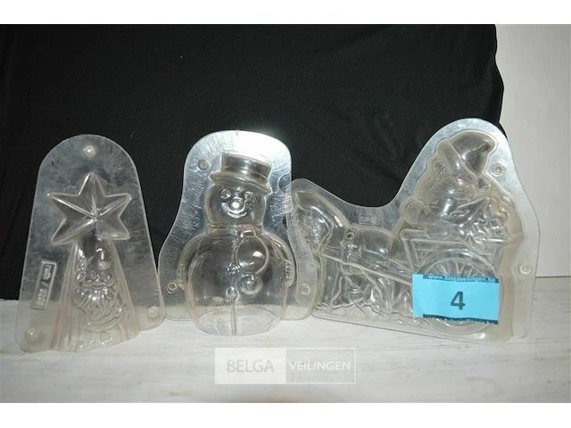 3x pvc vorm kerstfiguren - afbeelding 1 van  5