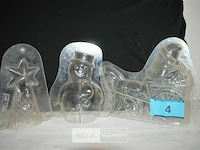 3x pvc vorm kerstfiguren