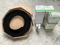 3x rol 25 meter mink flex profielborstel zwart en 99x den braven butylene-x kleur grijs