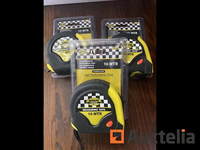 3x rolmaat 10 meter rubber - afbeelding 1 van  1