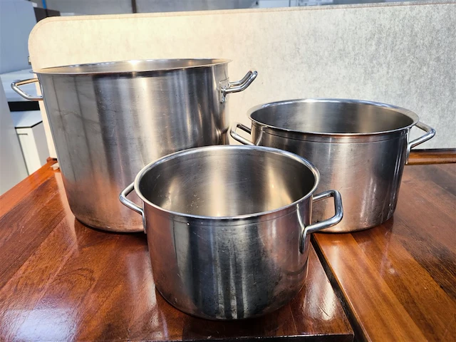 3x rvs kookpot, div. uitvoering - afbeelding 1 van  4