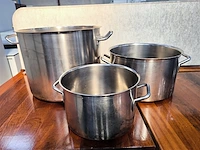 3x rvs kookpot, div. uitvoering