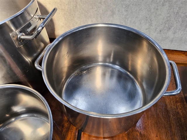3x rvs kookpot, div. uitvoering - afbeelding 3 van  4