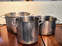 3x rvs kookpot, div. uitvoering
