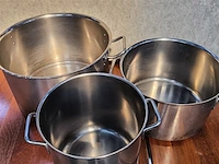 3x rvs kookpot, div. uitvoering - afbeelding 2 van  3