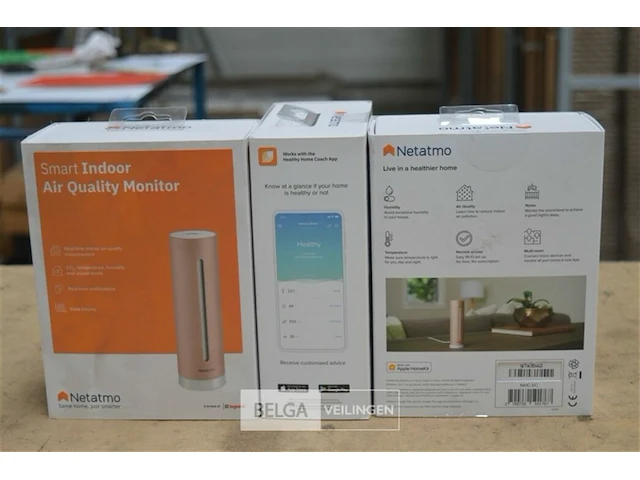 3x smart indoor air quality monitor - afbeelding 1 van  3