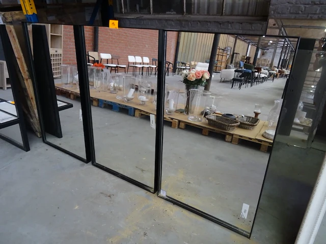 3x spiegel in metalen frame - afbeelding 1 van  4