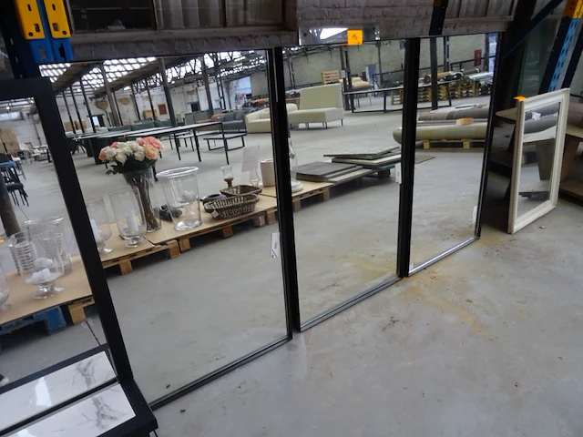 3x spiegel in metalen frame - afbeelding 2 van  4
