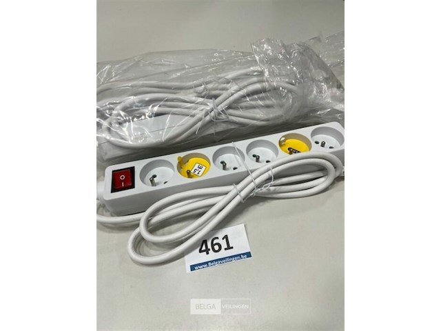 3x stekkerblok met schakelaar 6 stopkontakten 1,5m kabel - afbeelding 2 van  3