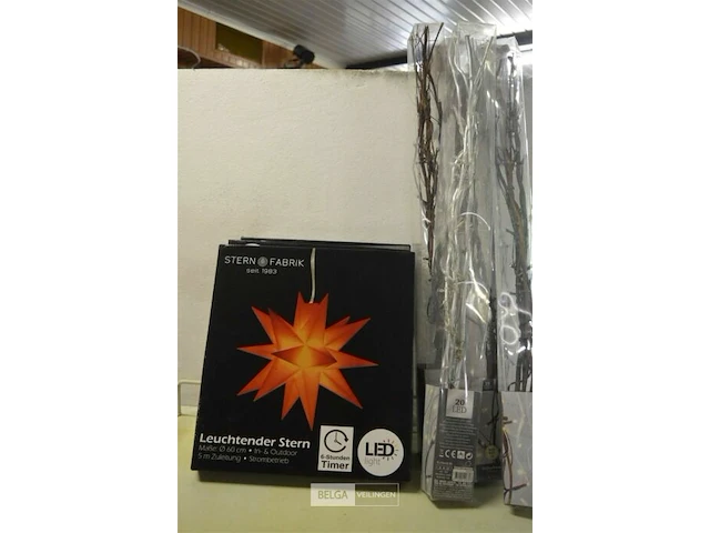 3x sterverlichting led ø60 cm voor binne en buiten,5x led - afbeelding 1 van  4