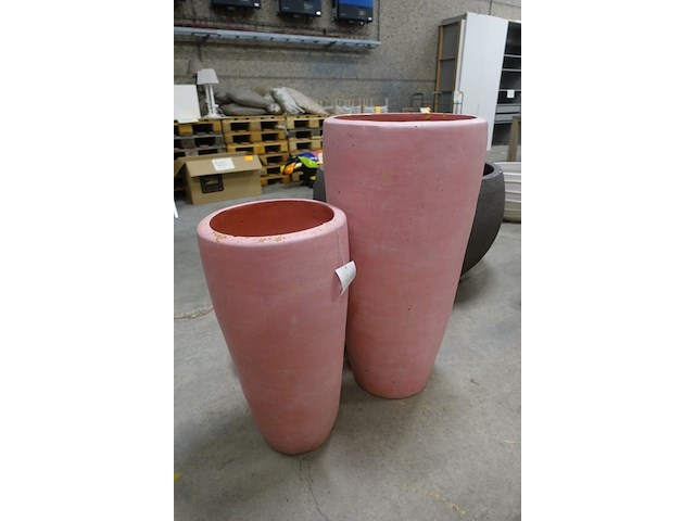 3x terracotta bloempotten - afbeelding 2 van  3