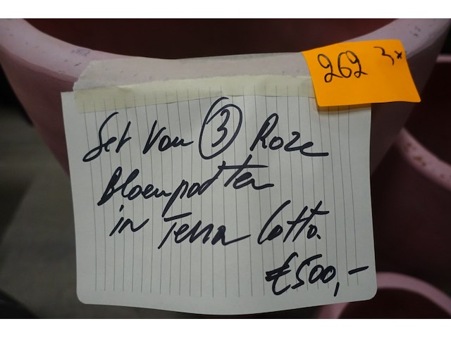 3x terracotta bloempotten - afbeelding 3 van  3