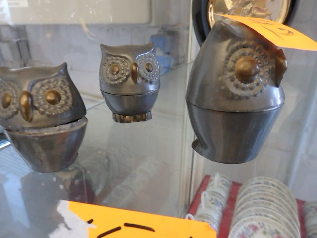 3x tinnen uil - afbeelding 1 van  1