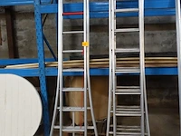 3x uitschuifbare alu ladder - afbeelding 1 van  4