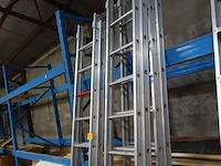 3x uitschuifbare alu ladder - afbeelding 2 van  4