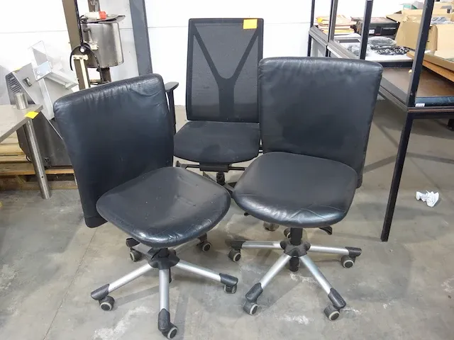 3x verrijdbare bureaustoel - afbeelding 1 van  5
