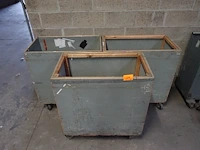 3x verrijdbare houten bak - afbeelding 3 van  5