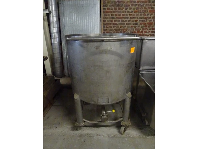 3x verrijdbare inox normwagen + inox kuip - afbeelding 2 van  3