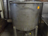 3x verrijdbare inox normwagen + inox kuip - afbeelding 2 van  3