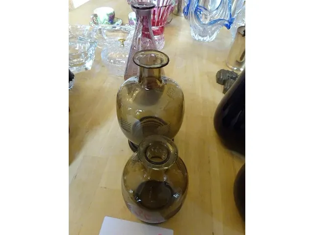 3x vintage karaf - afbeelding 1 van  2