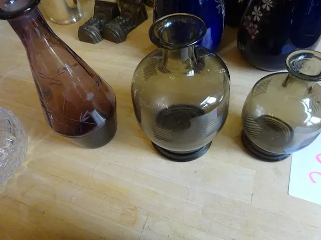 3x vintage karaf - afbeelding 2 van  2