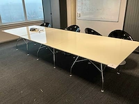 3x wit gelakte vergadertafel