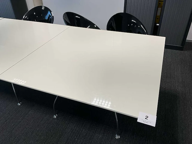 3x wit gelakte vergadertafel - afbeelding 2 van  5