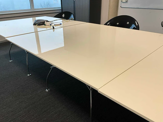 3x wit gelakte vergadertafel - afbeelding 3 van  5