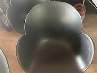3x zwarte pvc kuipstoelen - afbeelding 6 van  6