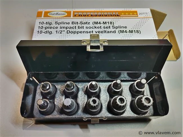 3x10 dlg krachtdoppenset torx, veeltand en inbus - afbeelding 13 van  20