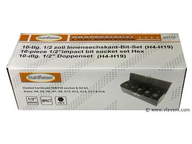 3x10 dlg krachtdoppenset torx, veeltand en inbus - afbeelding 12 van  20