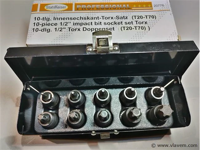 3x10 dlg krachtdoppenset torx, veeltand en inbus - afbeelding 18 van  20