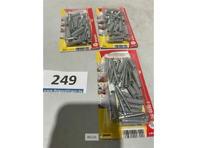 3x15 fischer sx 6x30 k deeldraad met plug met kraag - afbeelding 1 van  3
