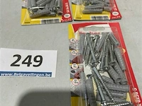 3x15 fischer sx 6x30 k deeldraad met plug met kraag - afbeelding 1 van  3