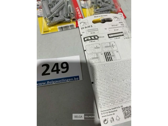 3x15 fischer sx 6x30 k deeldraad met plug met kraag - afbeelding 3 van  3
