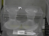 3x2st kandelaars glas+11x4st spaas kaarsen - afbeelding 3 van  5