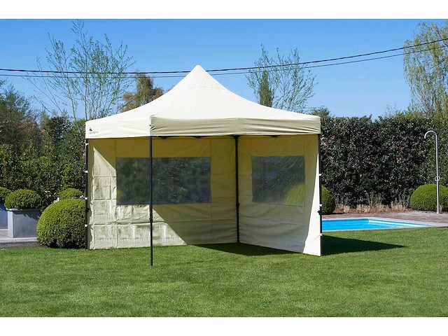 3x3m partytent - zand - vouwtent.eu - afbeelding 1 van  6