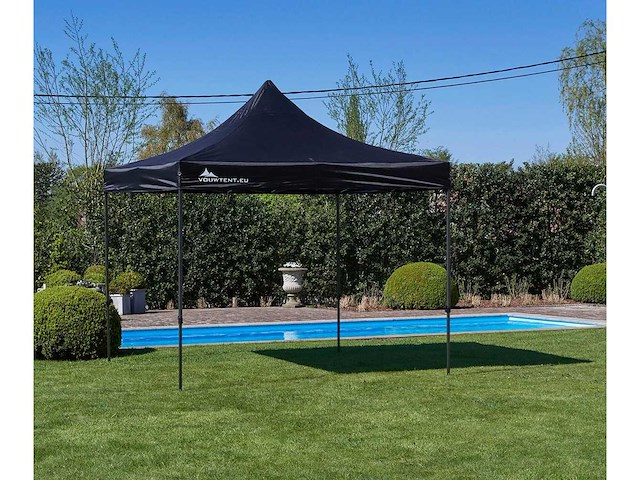 3x3m partytent - zwart - vouwtent.eu - afbeelding 2 van  6