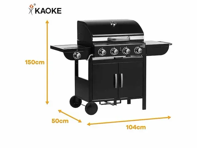 4 + 1 gasgrill met hoofdbrander - afbeelding 2 van  5