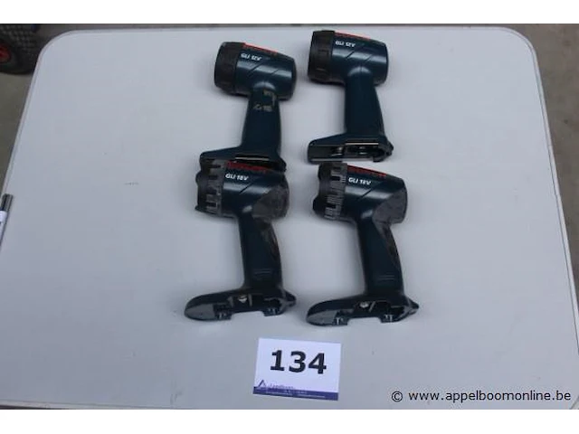 4 accu lampen bosch, gli 12/18v - afbeelding 1 van  3