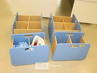 4 boekenkistjes op wielen - afbeelding 1 van  2